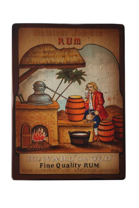 Zestaw dekoracyjnych obrazków – styl vintage, tematyka rumu, 20x30 cm