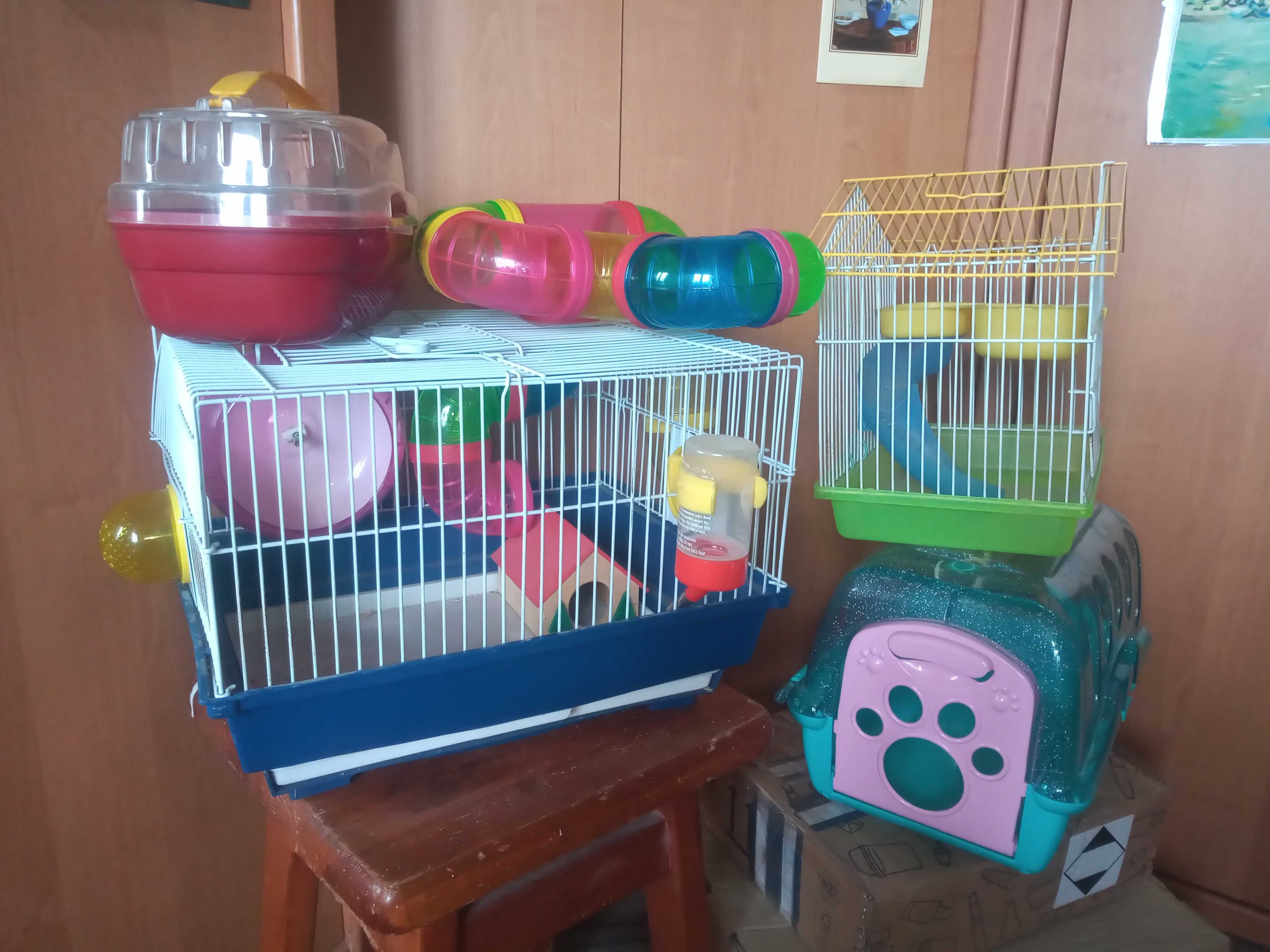 klatka, transporter na chomika myszki