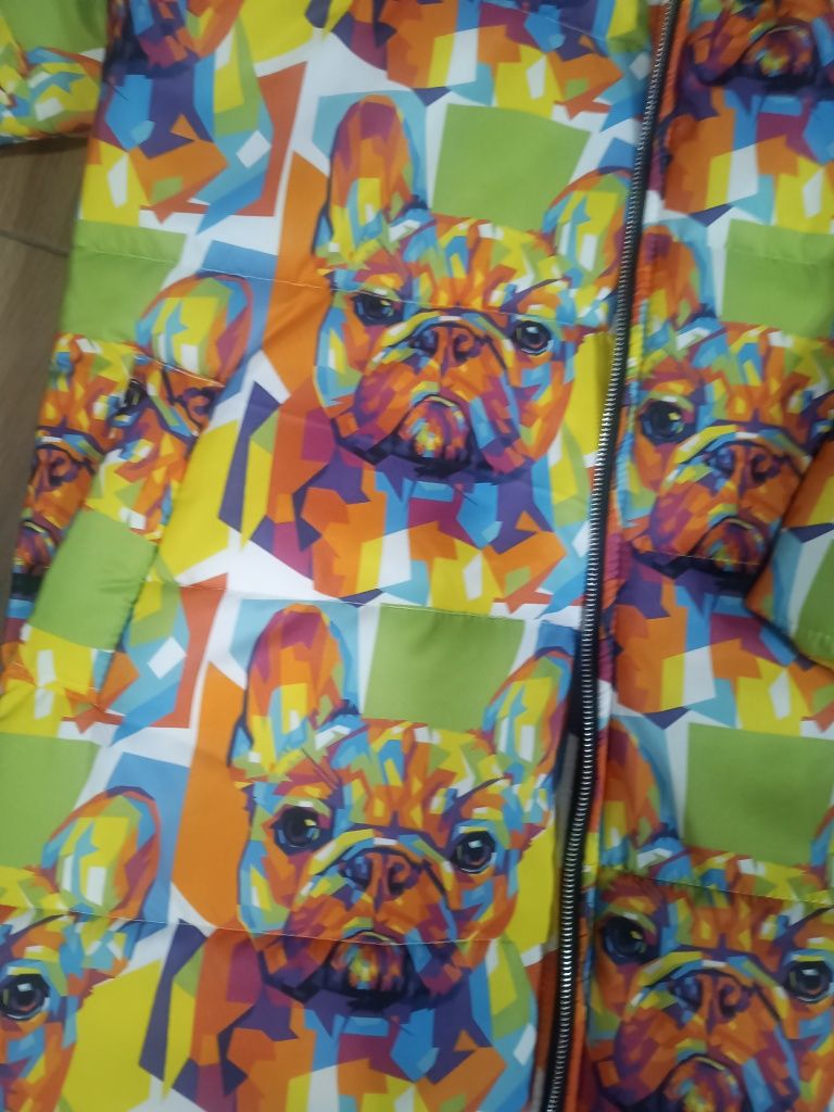 Długi damski płaszcz w buldogi Jaskolska buldok l xl xxl