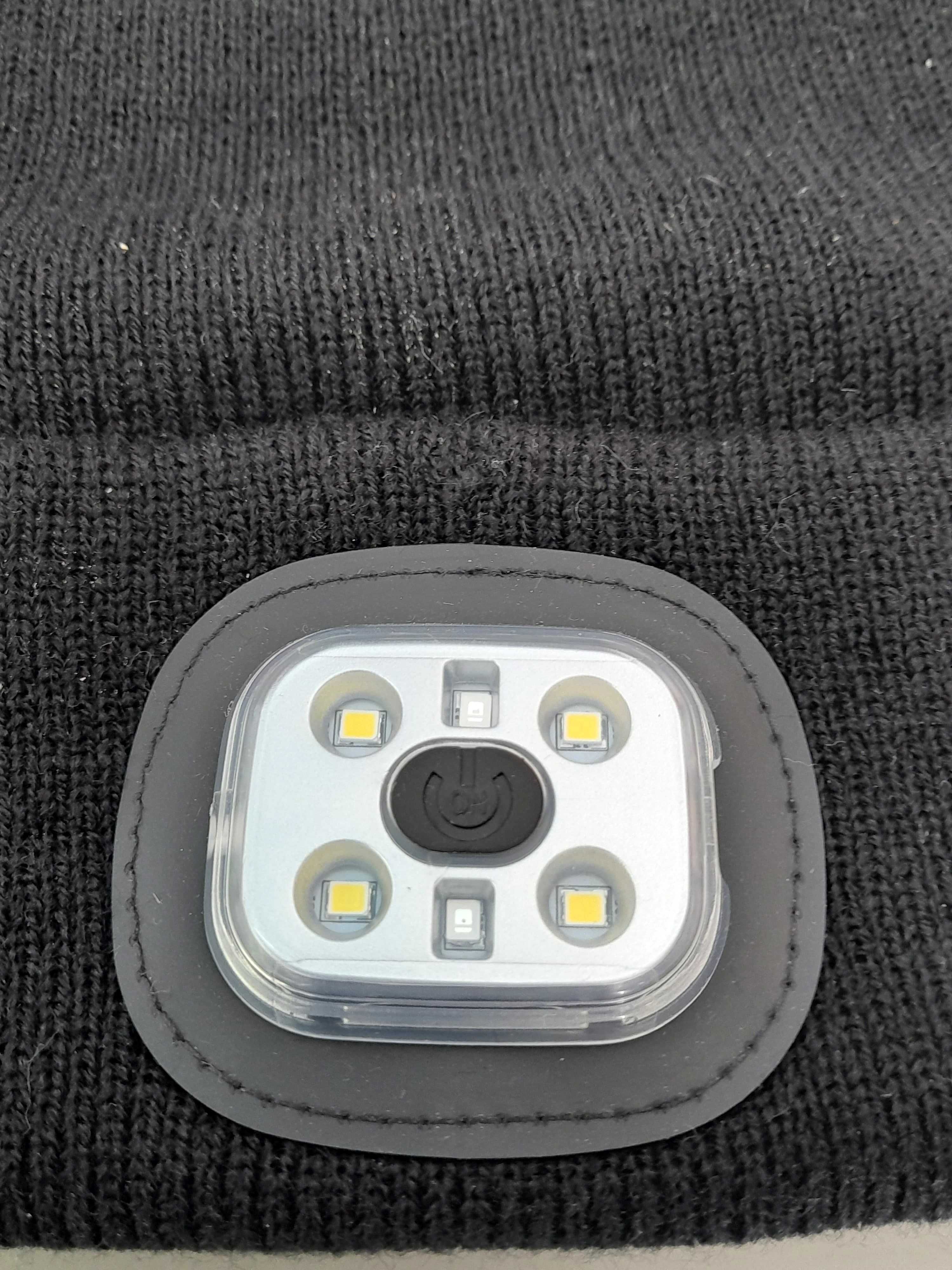 Gorro Preto com Led de Iluminação (USB)