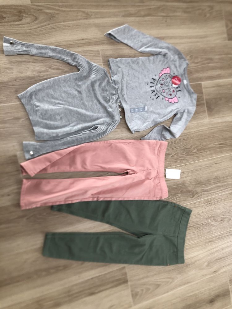 Nowe Spodnie bluzka sweter H&M George Lefties River Island 110/116