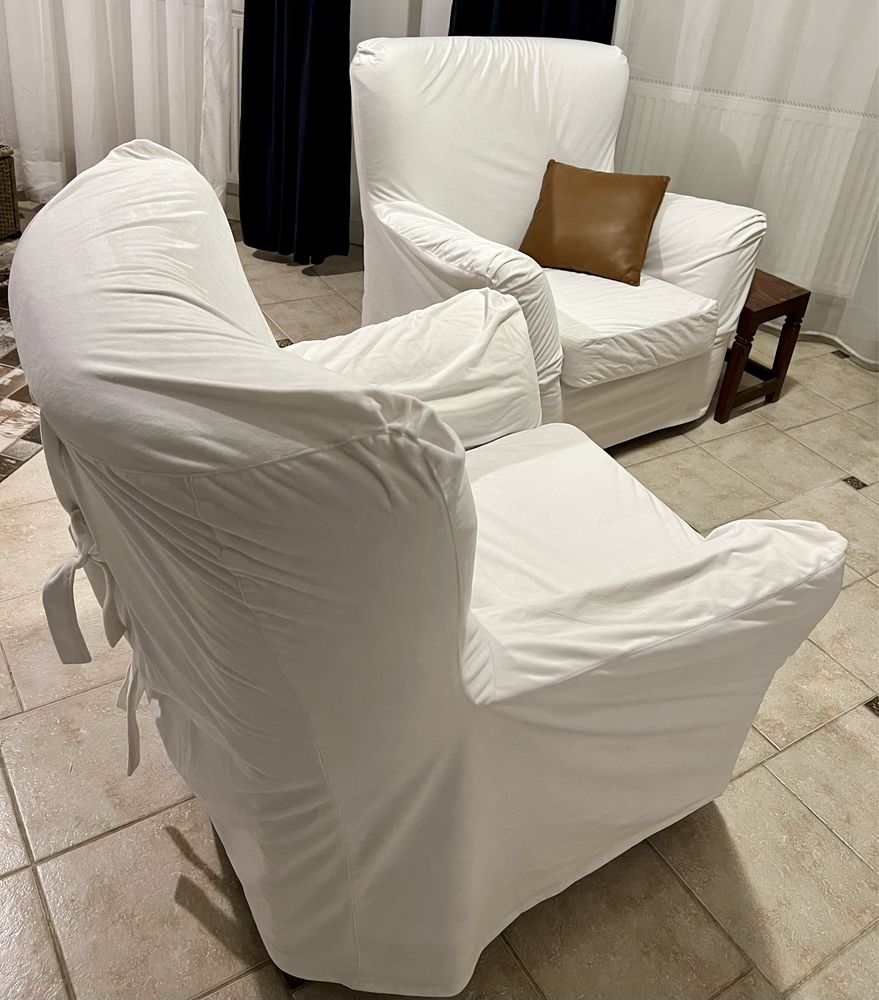 Fotele IKEA (80zł za szt.) w białym obiciu w dobrym stanie