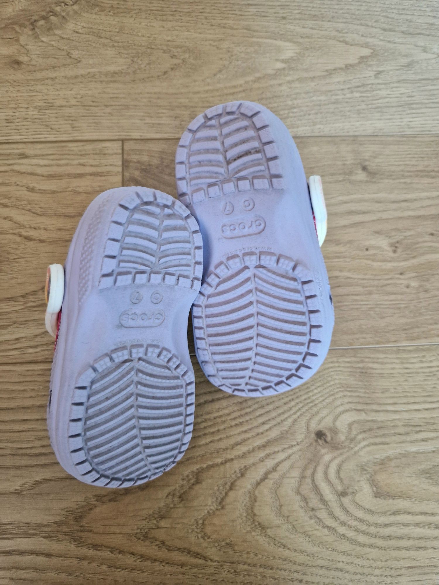 Klapki/sandały Crocs roz. 7/ 23-24 peppa fioletowe dziewczynki