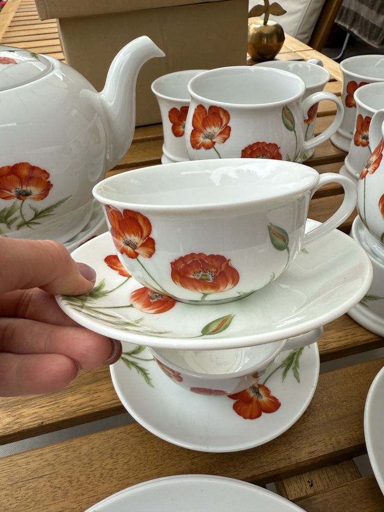 Porcelanowy zestaw do herbaty ciasta porcelana filizanki cha cult