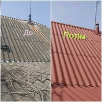Фарбування та реставрація дахів, стін, меблів, ангарів. Побілка