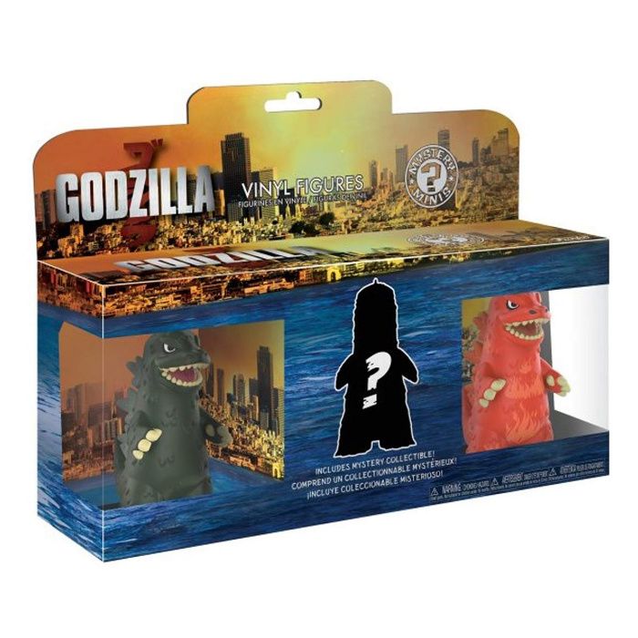 3 шт в наборе Годзилла, оригинал Funko Godzilla 3 Mystery Minis