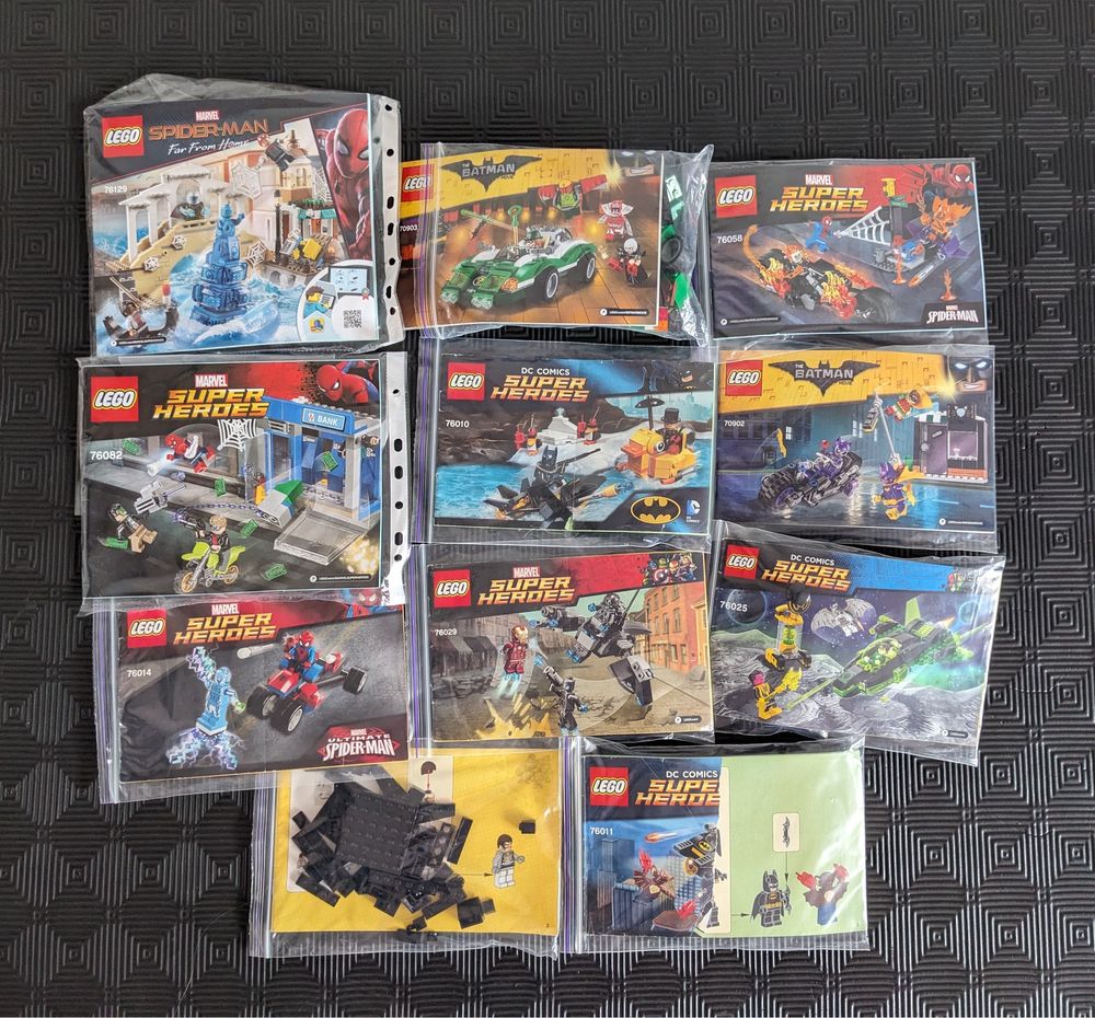 Lego Ninjago, City, Marvel, DC набори під інструкцією