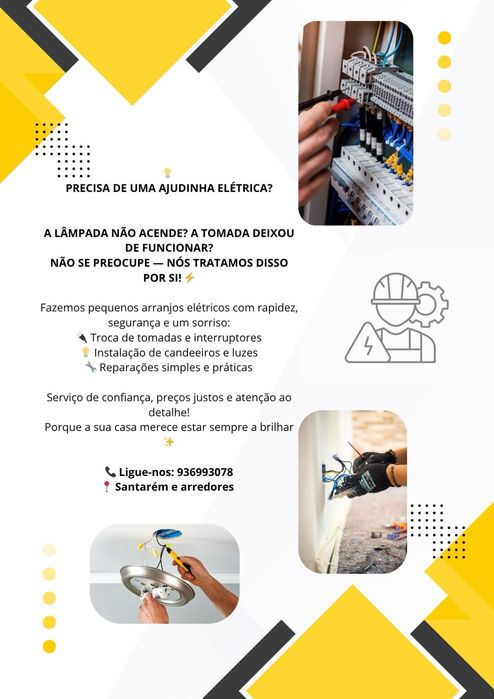 Pequenos serviços de eletricista
