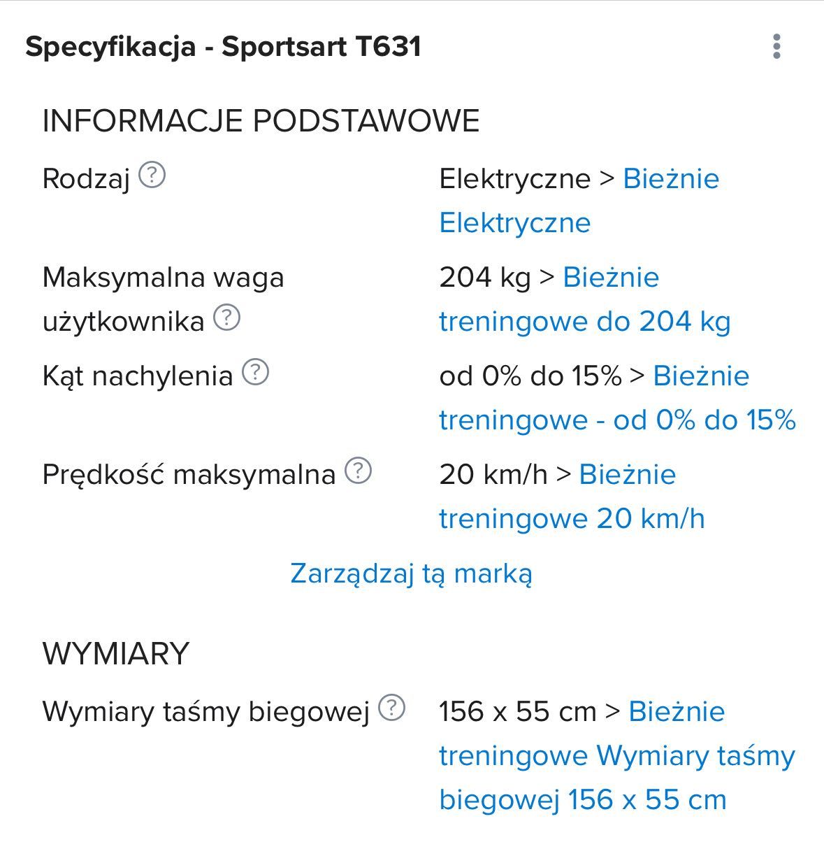 Bieżnia Sportsart T631