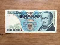 100000 zł 1990  - M -  Rzadka seria