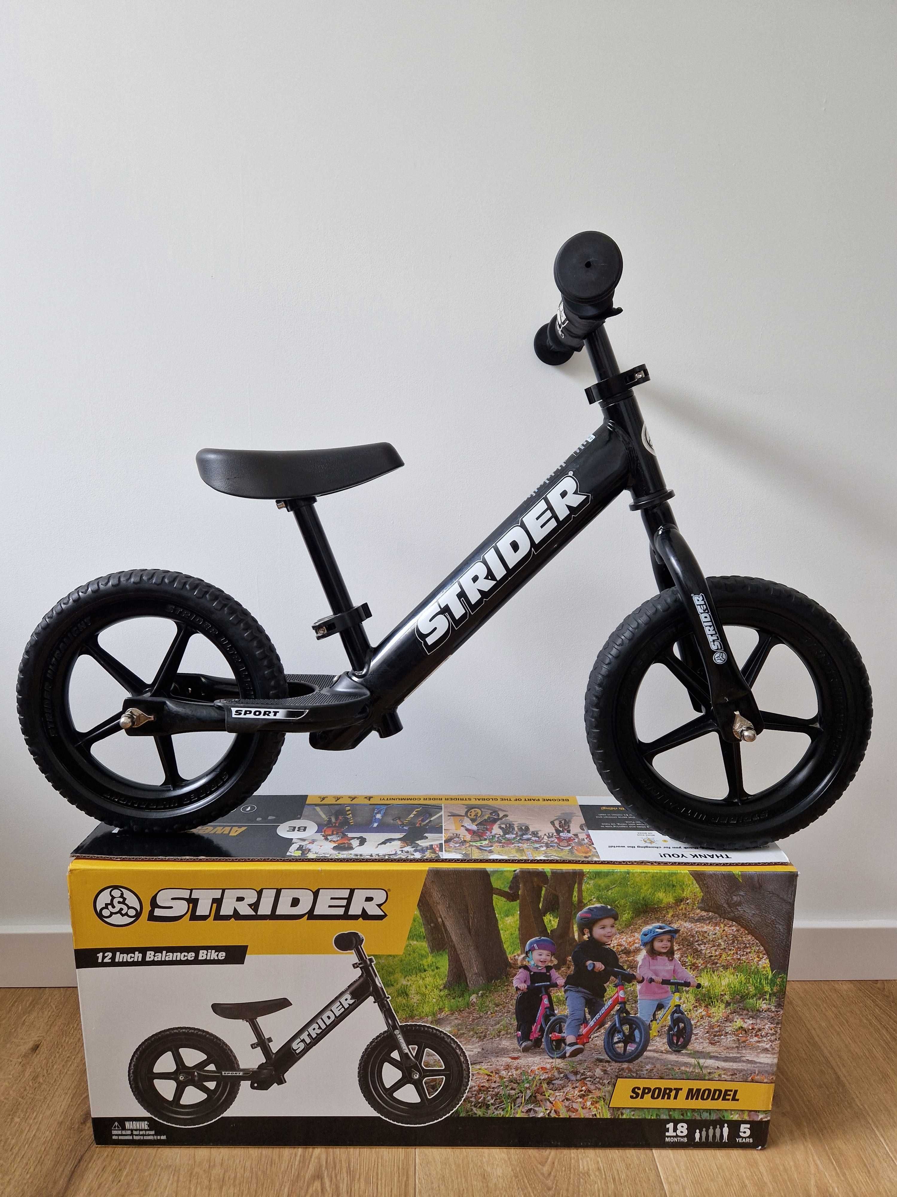 Rowerek Biegowy Strider Sport 12" Czarny
