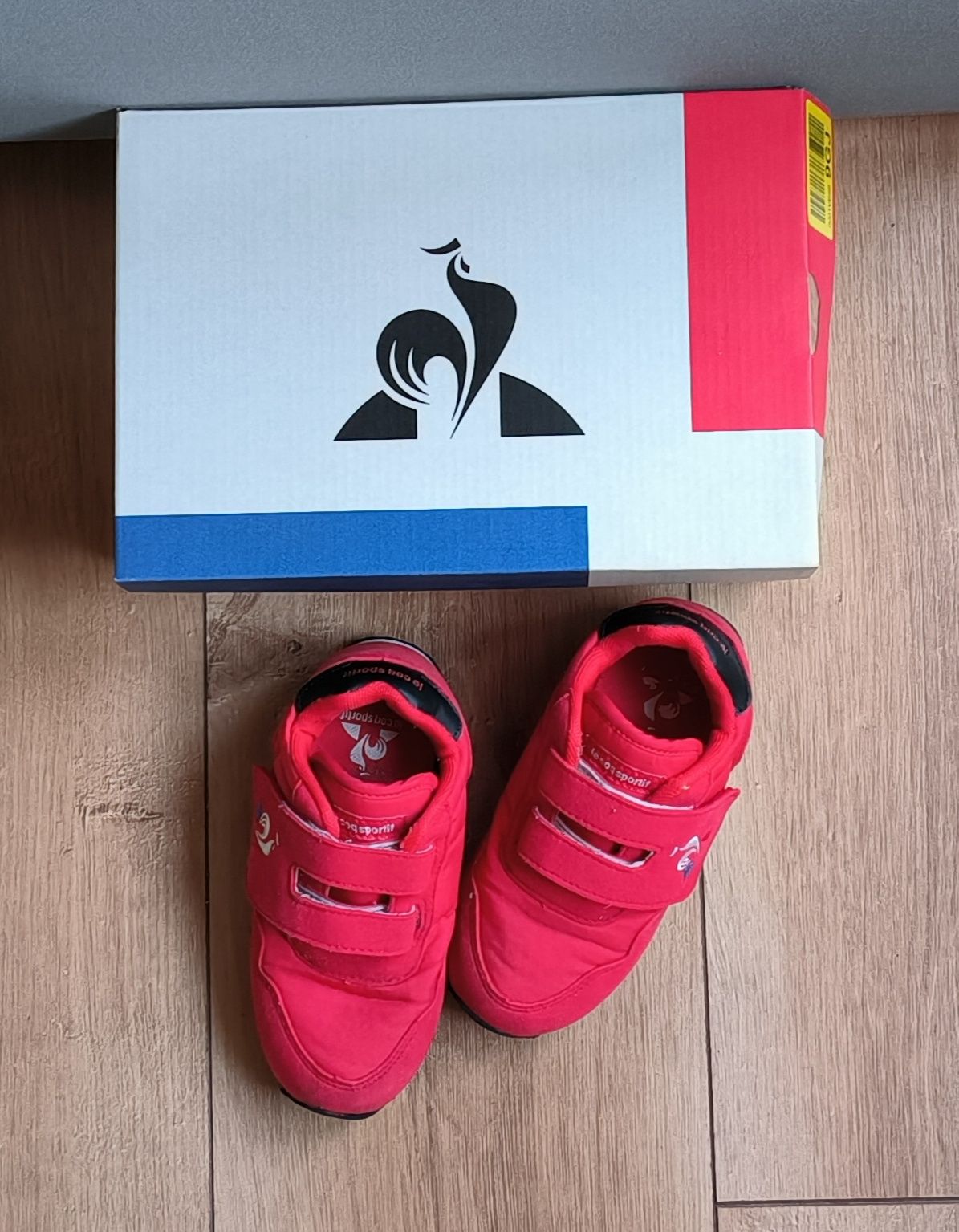 Le Coq Sportif czerwone buty obuwie sportowe na rzep r.27 17cm,stan bd