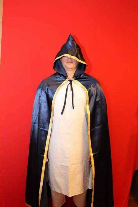 Плащ полусолнце атлас костюм, фэнтези театральный реквизит