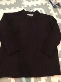 Oversize  Sweter zara w kolorze wina rozm. S