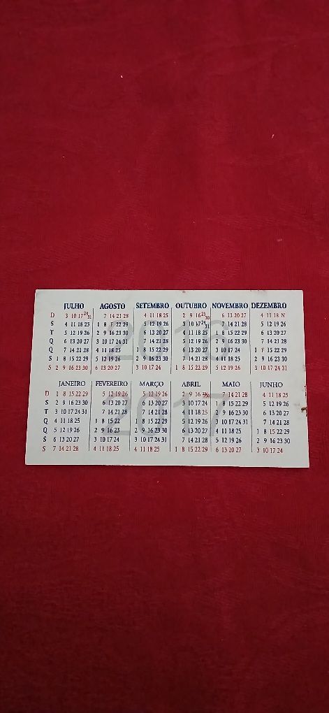 Calendário de bolso 2016/2017