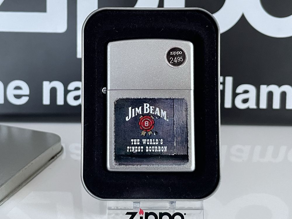 Zapalniczka Zippo 2006 Jim Beam Finest Bourbon, satynowany chrom, NOWA