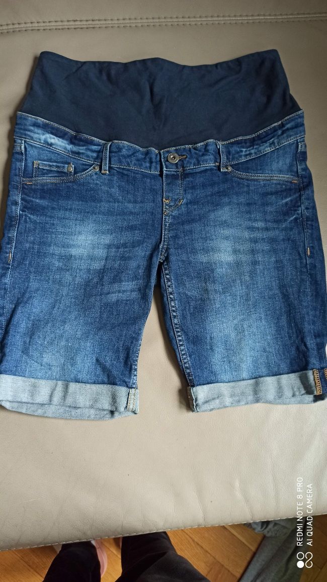 Spodenki jeansowe ciążowe H&M MAMA r. 40