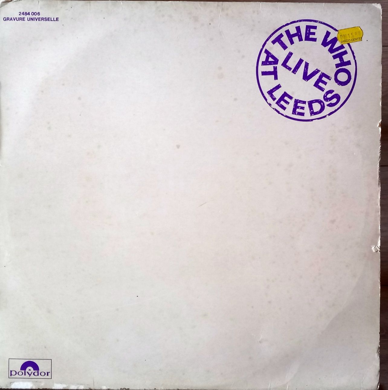 The Who The Who Live At Leeds LP Winyl Album Stereo Fr 1970 EX