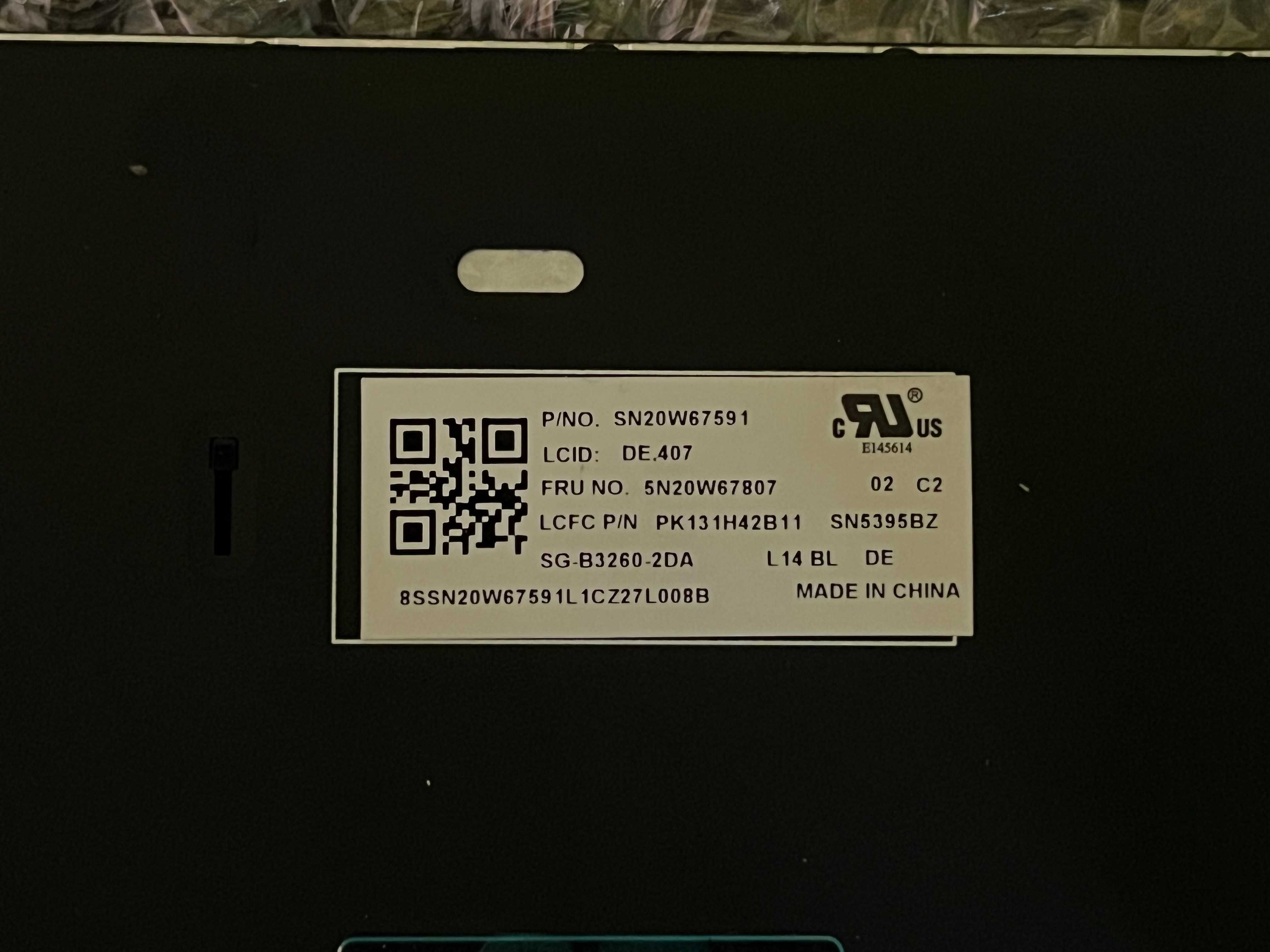 Klawiatura Lenovo Thinkpad 5N20W67807