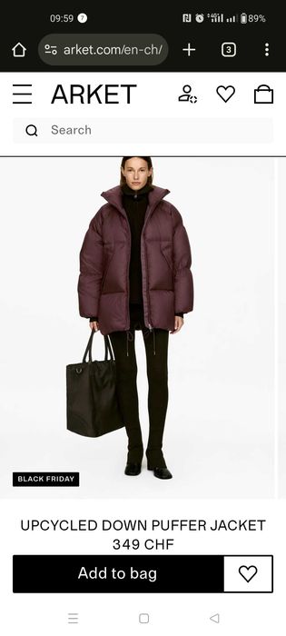 Пуховик Arket новий, модний. Розмір М