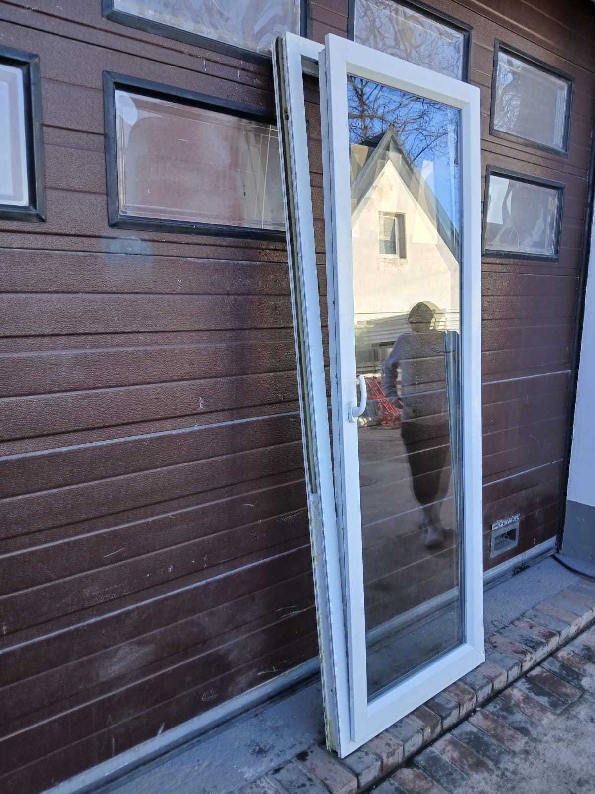 Okno balkonowe 82x222 drzwi wąskie Niemieckie pcv DOWÓZ CAŁY KRAJ