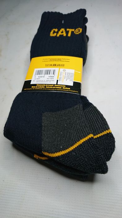 Skarpety robocze CAT Caterpillar wysokie Granatowe MOCNE 3 PAK 43-46