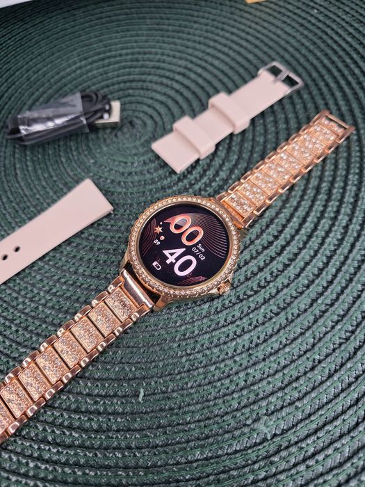 Złoty Smartwatch Damski LIGE 8gen Połączenia Bluetooth 2 paski NOWY