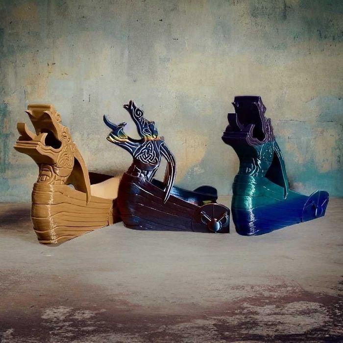 Viking Longship Dice Tower 3D - Torre de Dados Épica RPG/D&D
