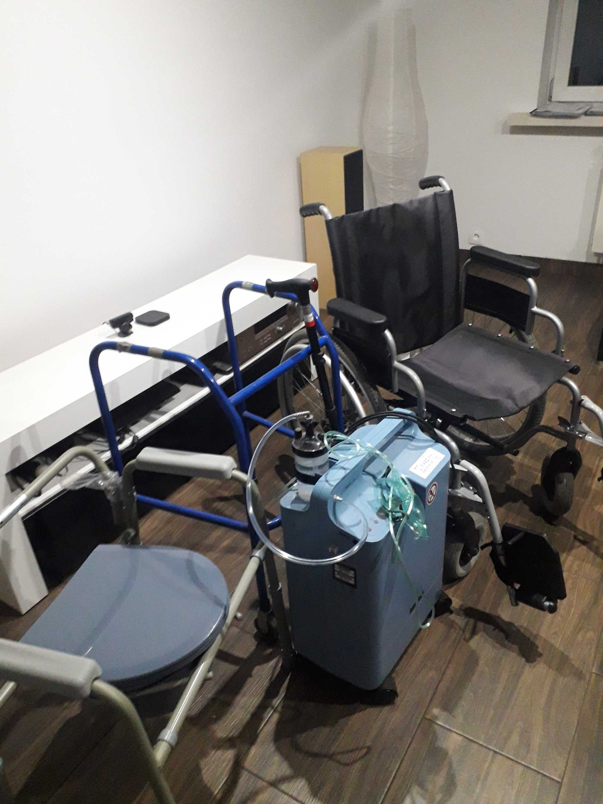 Koncentrator tlenu, wózek inwalidzki, pulsoksymetr, chodzik, laska,