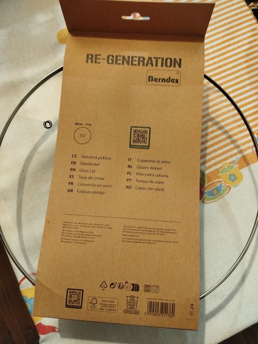 Tampa de vidro 28 diam Re-generation Berndes