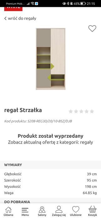 Regał strzałka Brw
