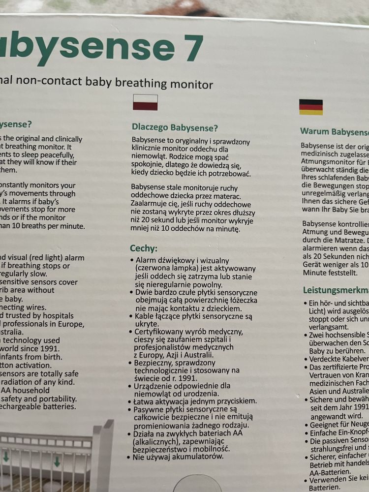 Monitor oddechu Babysense 7