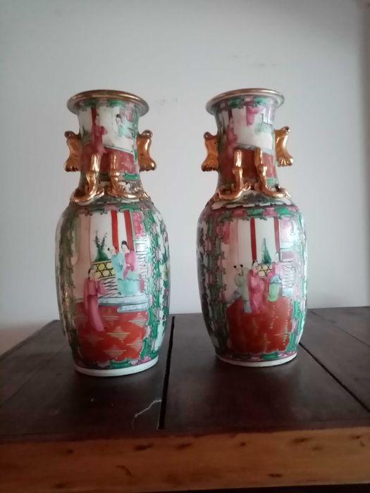2 Vasos Chineses - Mandarim, séc. XIX