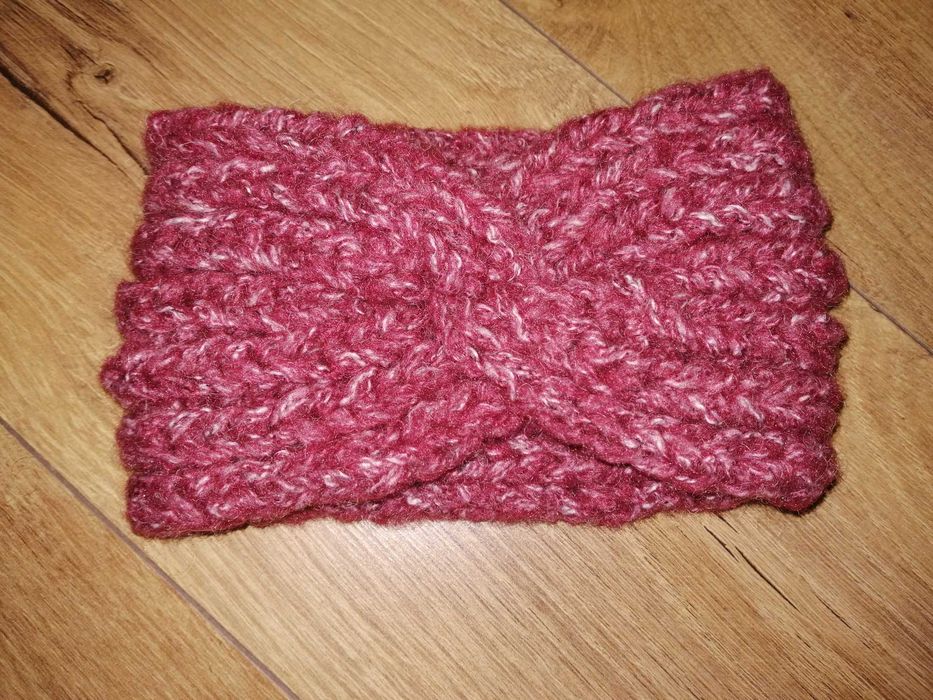 Nowa wełniana opaska Handmade