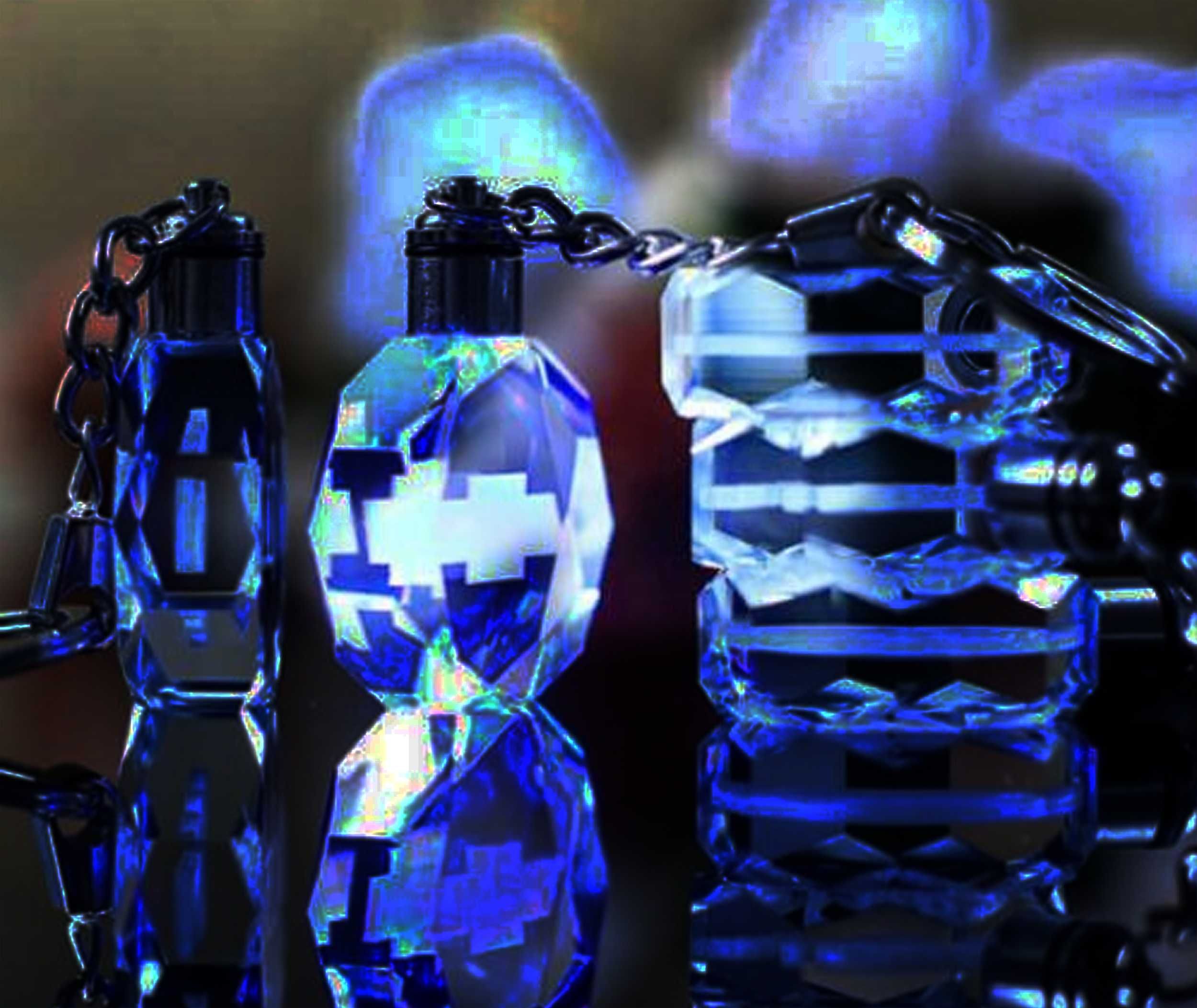 Brelok Świecący LED Kryształ 3D do kluczy samochodowych z logo HONDA