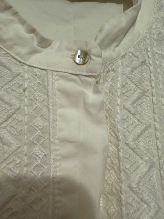 Bawełniania koszula haftowana Zara XL