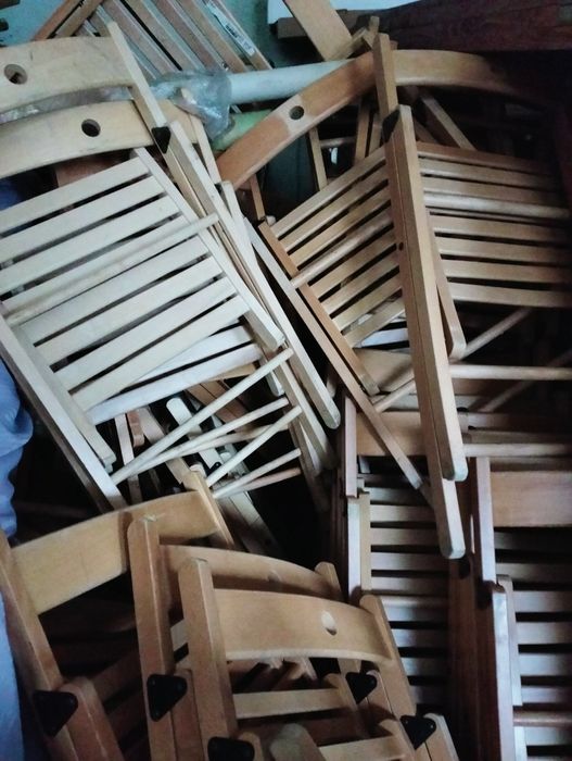 Krzesła ogrodowe drewniane, składane