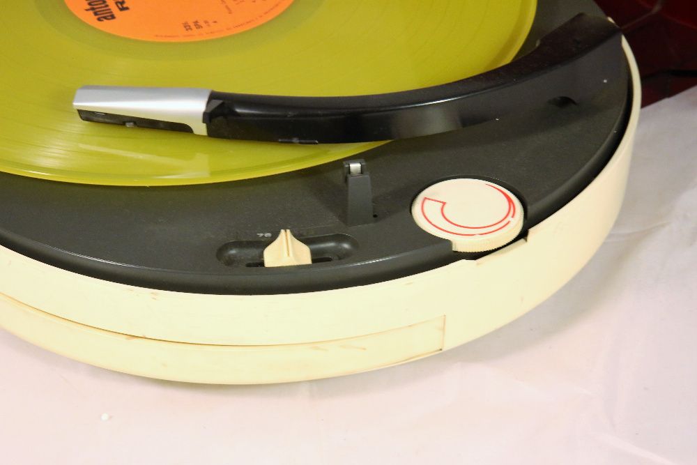 Gira Discos Vintage Portátil Philips 22GF303 Turntable Space Age