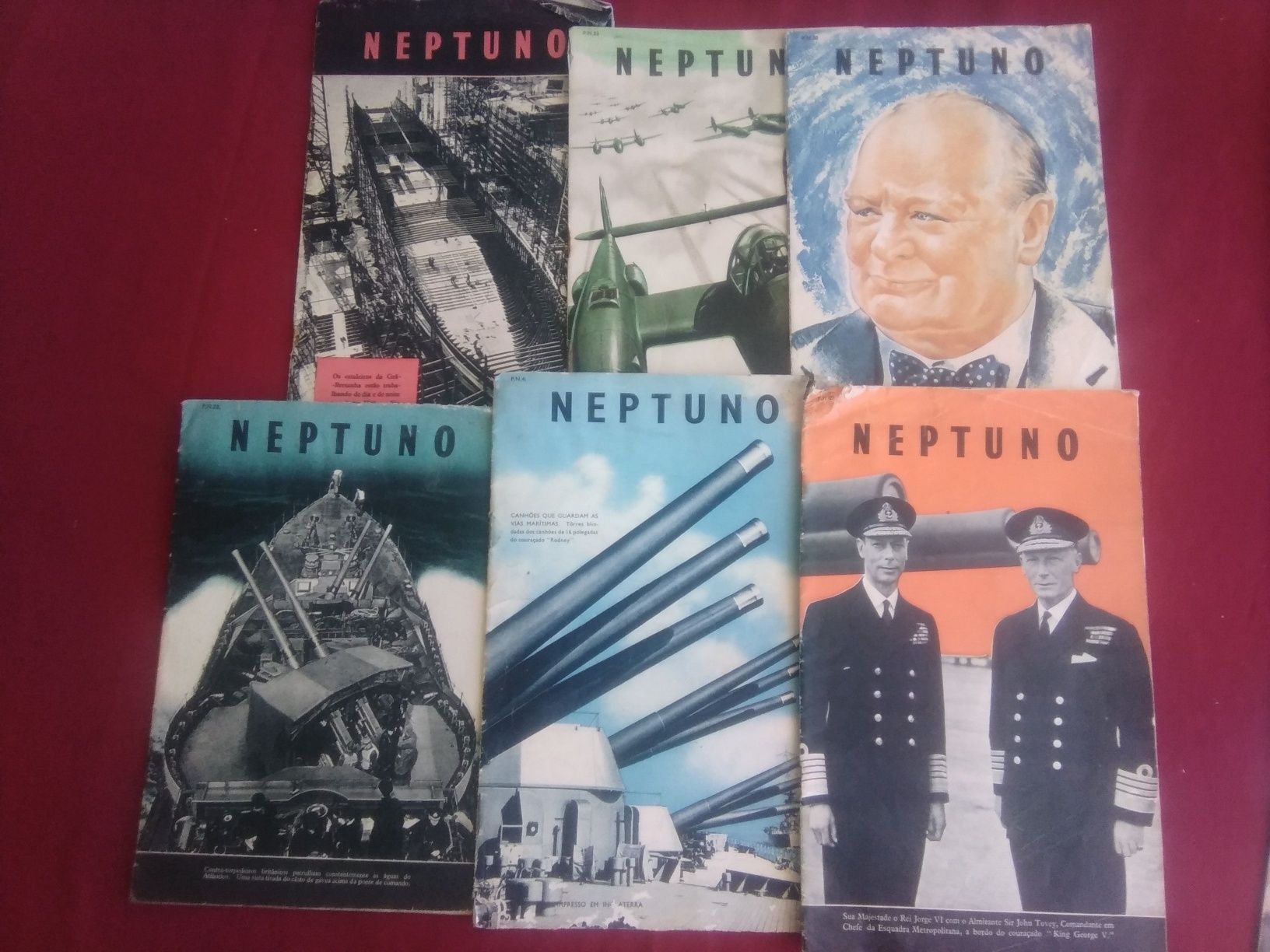 Lote 19 Revistas antigas Guerra Ilustrada e Neptuno (1940/45)