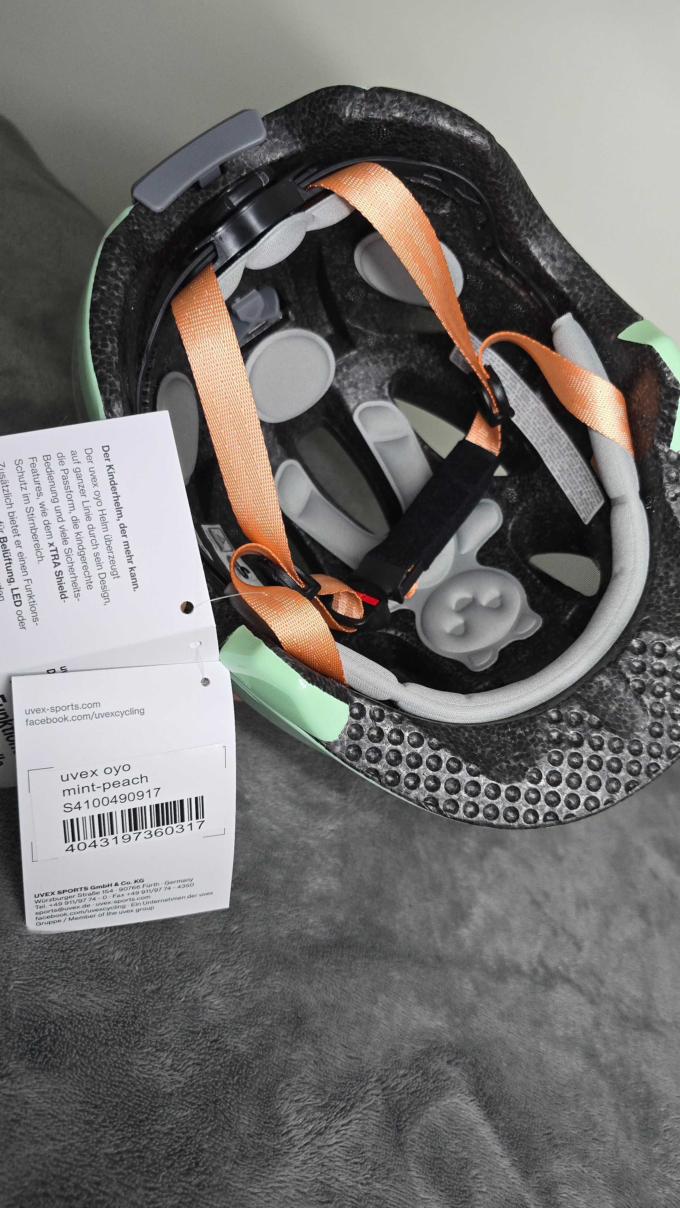 Kask rowerowy dziecięcy UVEX OYO rozm 50-54cm  ma małą skazę