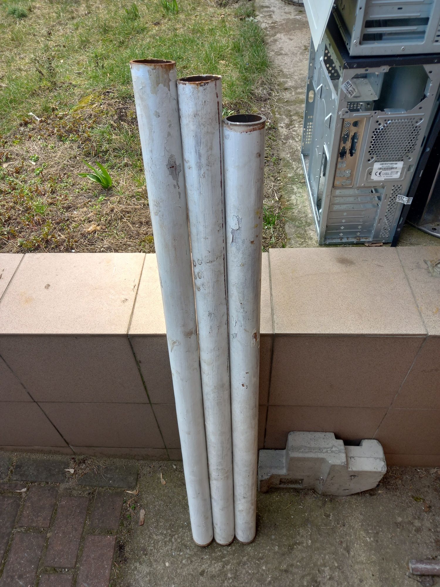 Rury słupki stalowe 2"  fi 50