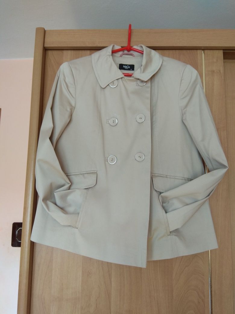 Beżowy płaszczyk płaszcz oversize M&Co. rozmiar 38 m
