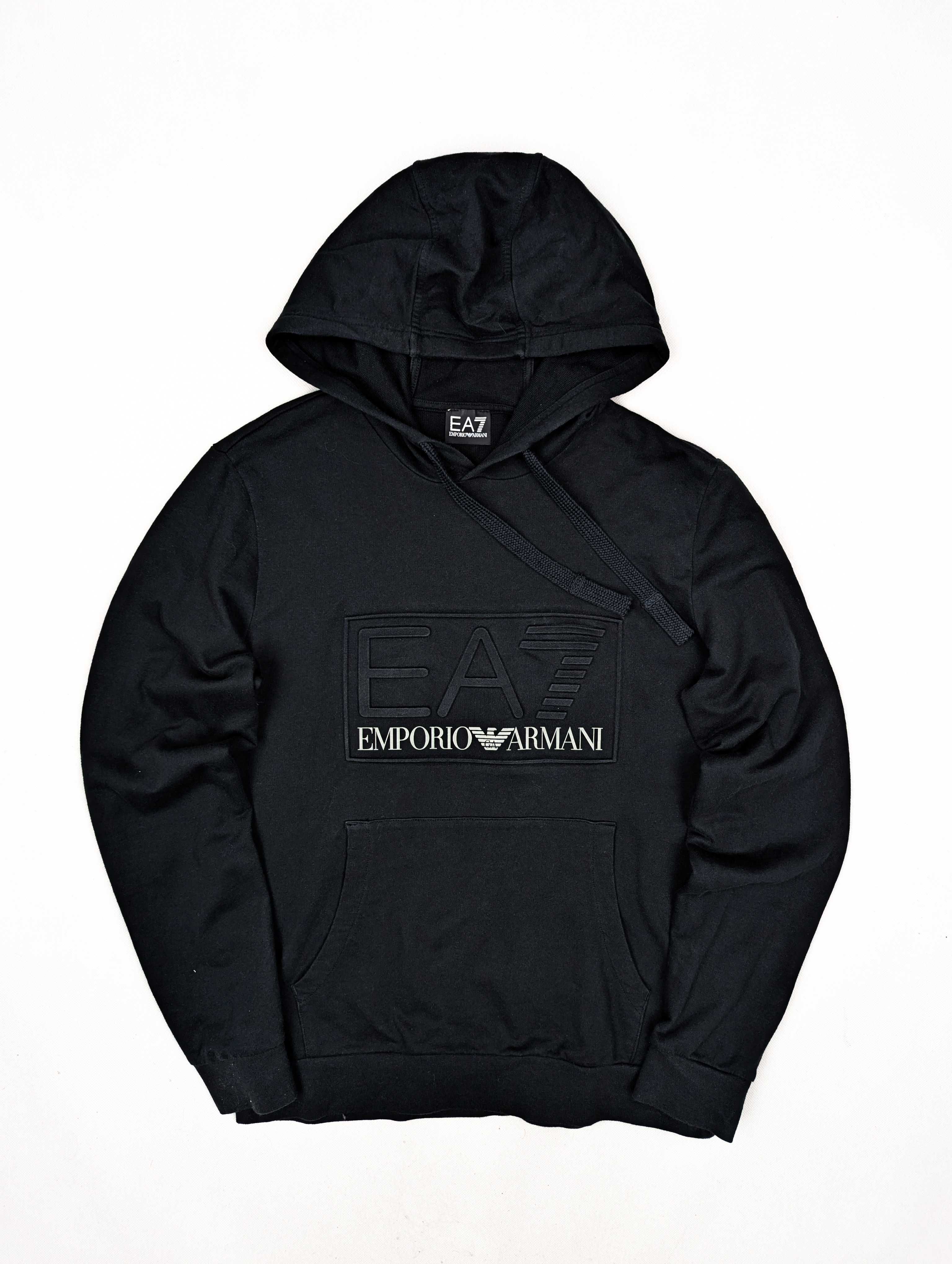 Emporio Armani czarna bluza z kapturem M logo
