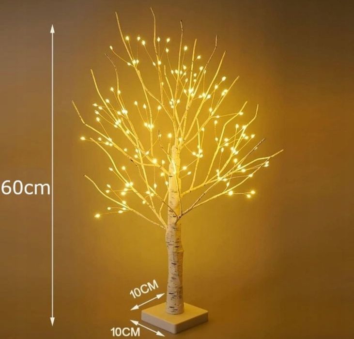 Drzewko Ozdobne Świecące LED Brzoza 60cm