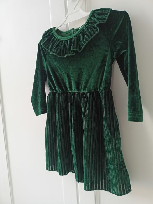 Sukienka świąteczna sukienka sesja dziewczynka sukienka z weluru