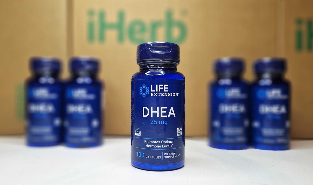 DHEA Life Extension, ДГЕА, дегідроепіандростерон, 25 мг, 100 капсул