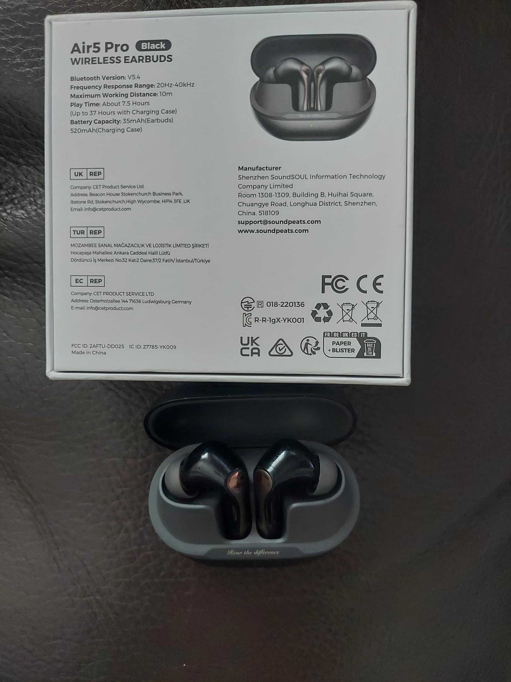 SoundPEATS Air 5 Pro – Som Premium, Estilo Imbatível!