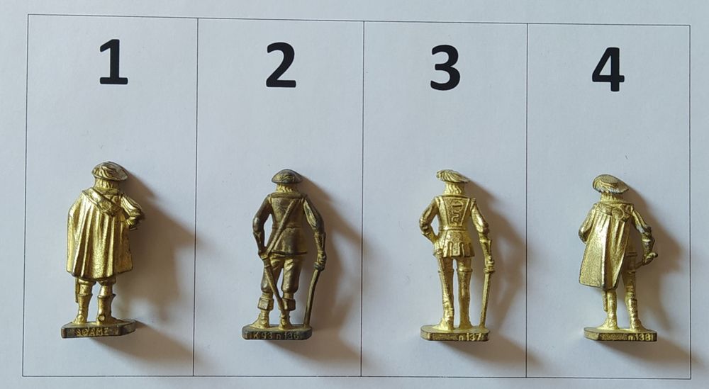 Metalowe figurki kinder, MUSKETEERS S2, mix