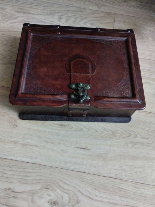 Подарочный набор, кофр, короб с графином, дерево, кожа