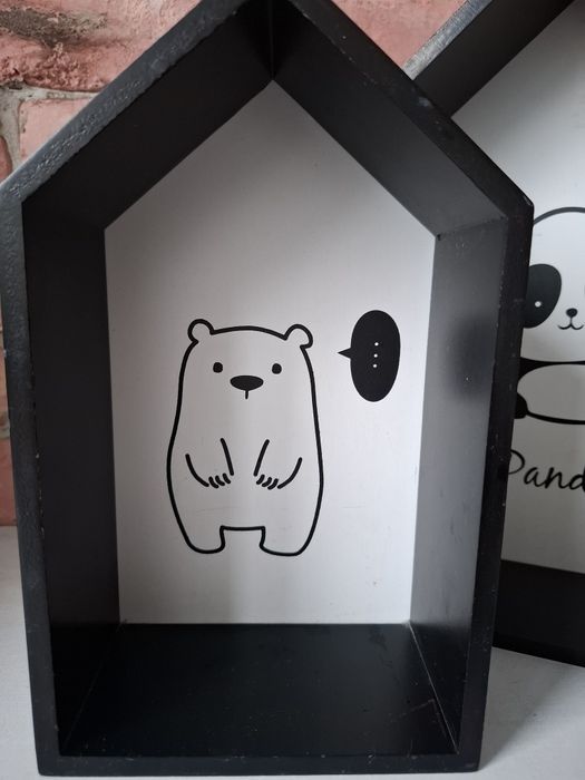 Zestaw półek domków panda miś